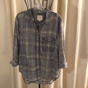 AEO plaid button up